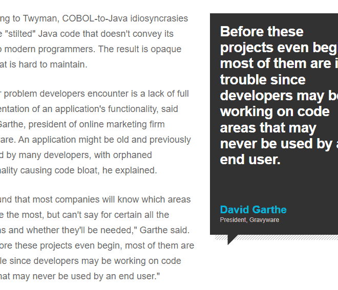 I got a mention in TechTarget