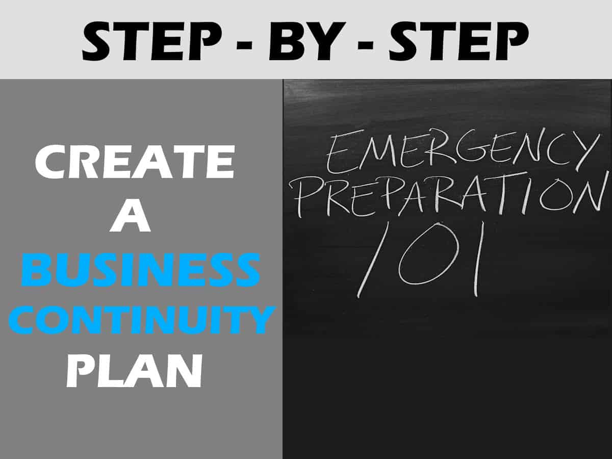 how to create a business continuity plan step by step